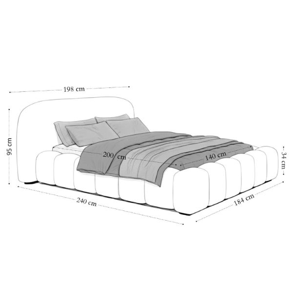 pat tapitat somiera metalica rabatabila 140 x 200 cm
