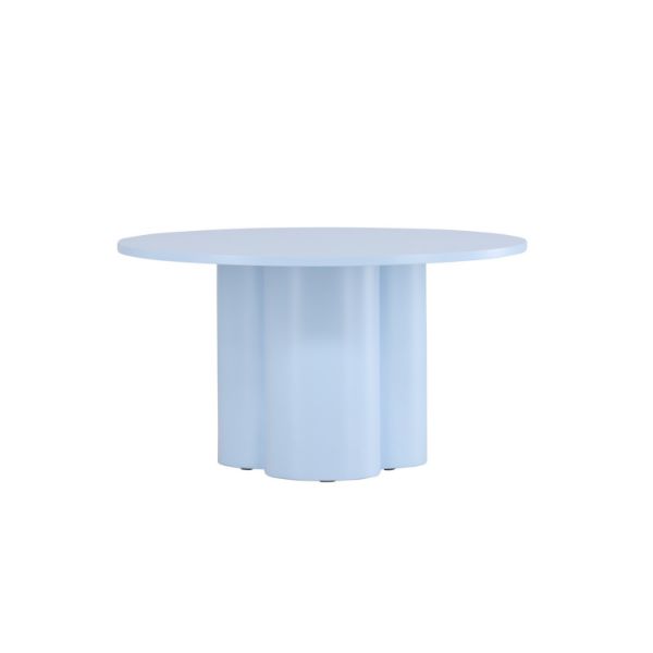 Masuta de cafea rotunda albastru deschis Olivia