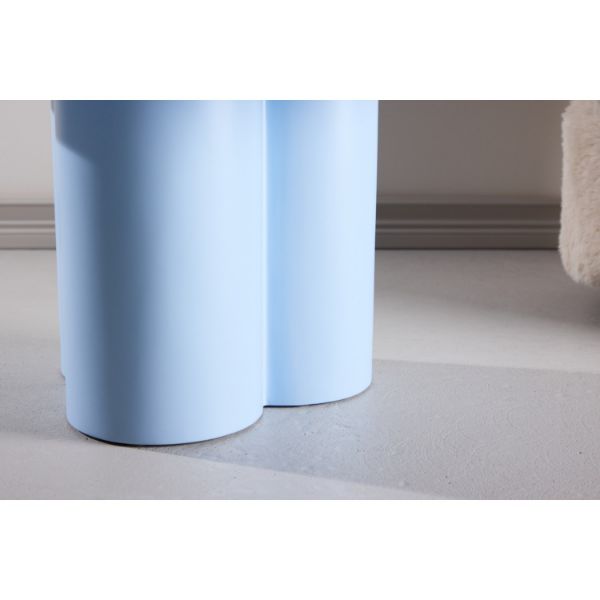 Masuta de cafea rotunda albastru deschis Olivia