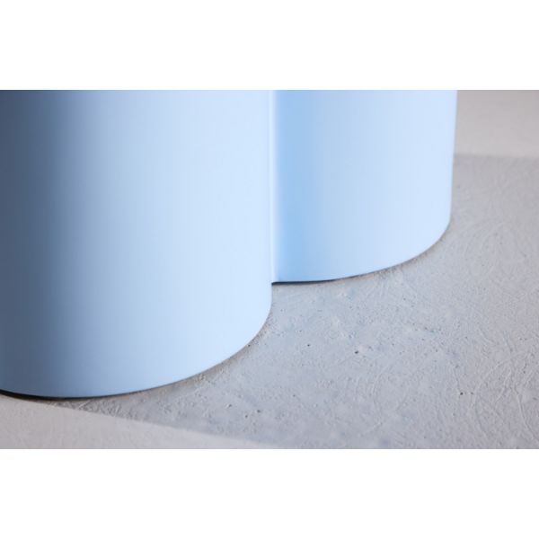 Masuta de cafea rotunda albastru deschis Olivia