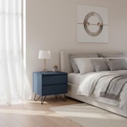 	Noptiera 2 sertare albastru Elona