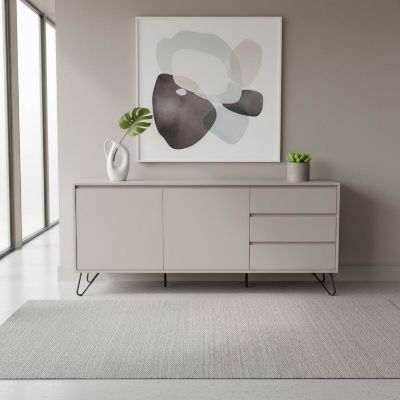 Bufet 2 usi 3 sertare gri Elona