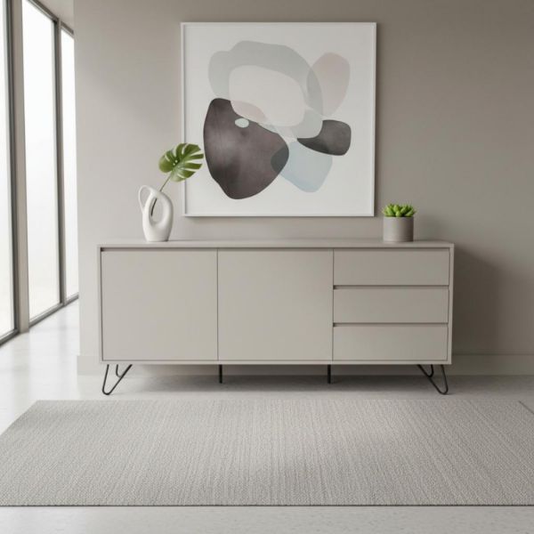 Bufet 2 usi 3 sertare gri Elona