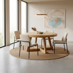 Masa rotunda extensibila 130/230 cm stejar Anton