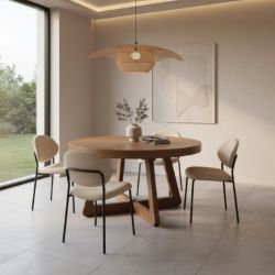 Masa rotunda extensibila 130/230 cm nuc Anton II