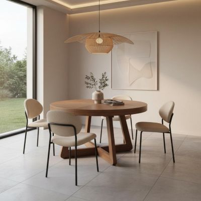 Masa rotunda extensibila 130/230 cm nuc Anton II