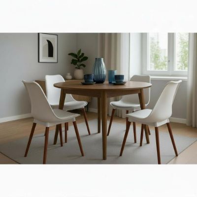 	Masa rotunda extensibila 110/210 cm stejar tabacco Otello