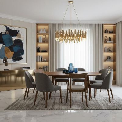 	Masa rotunda extensibila 90/140 cm stejar tabacco Otello