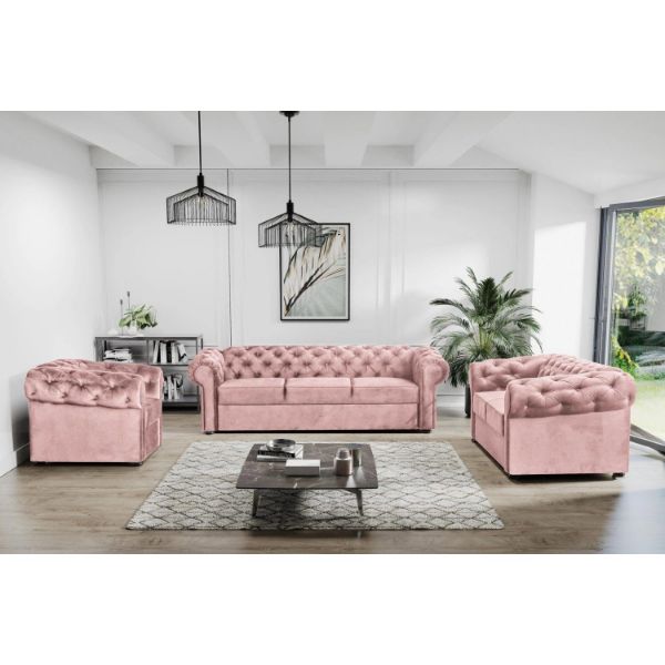 Set de canapele 3-2-1 roz Valentino