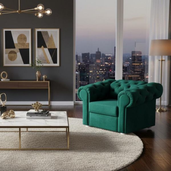 Fotoliu turcoaz Valentino