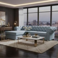 	Coltar extensibil stanga albastru deschis Valentino