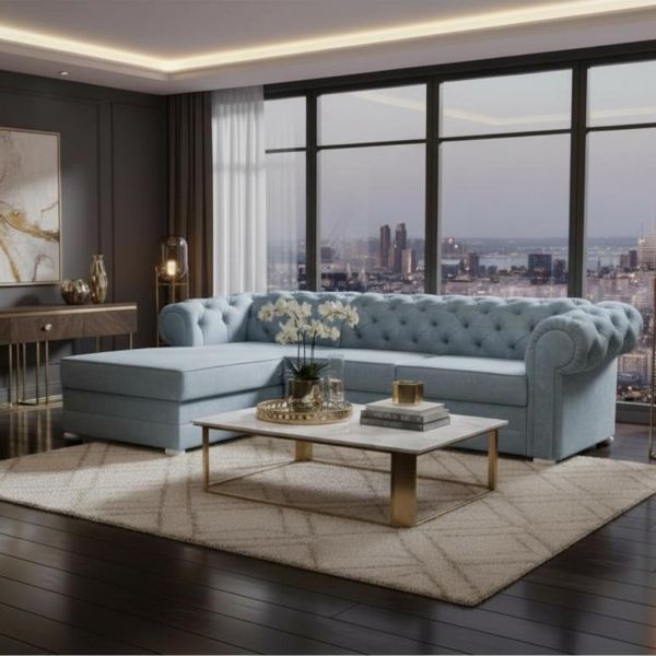 	Coltar extensibil stanga albastru deschis Valentino