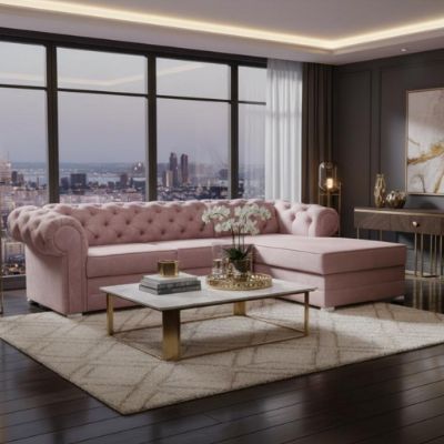 Coltar extensibil dreapta roz deschis Valentino