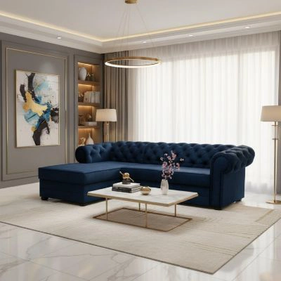 Coltar extensibil stanga albastru Valentino