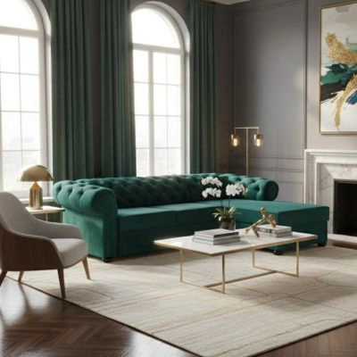 Coltar extensibil dreapta verde Valentino