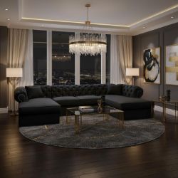 	Coltar extensibil forma U negru Versace