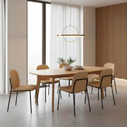 	Masa ovala extensibila 160/200 cm natur Naiss