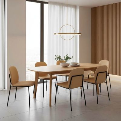 	Masa ovala extensibila 160/200 cm natur Naiss