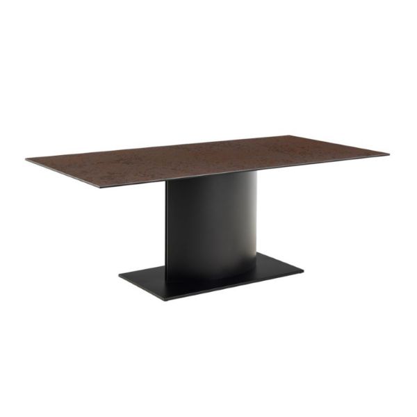Masa fixa 200 cm blat ceramic maro ruginiu Marbella