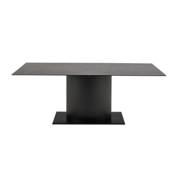 Masa fixa 200 cm blat ceramic negru Marbella