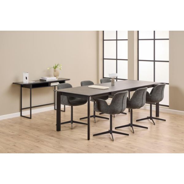 Masa extensibila 180/240 cm blat ceramic negru Palermo