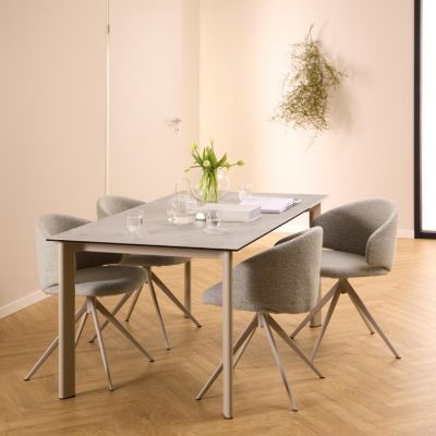 Masa fixa 160 cm blat ceramic gri Palermo