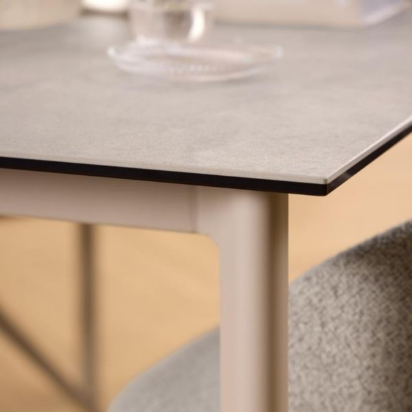 Masa fixa 160 cm blat ceramic gri Palermo