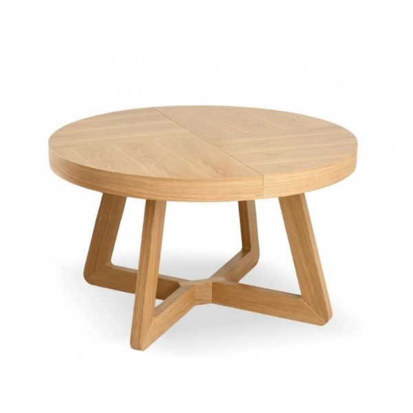 Masa rotunda extensibila 130/230 cm stejar Anton