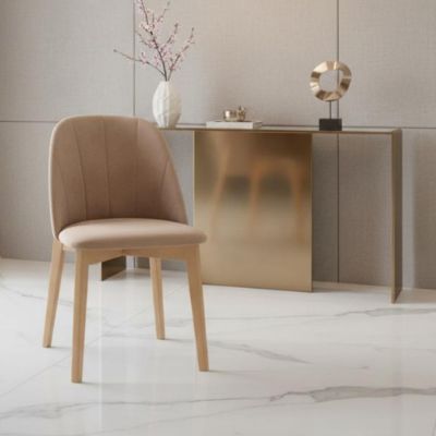 	Scaun lemn tapitat bej/natur Oliver