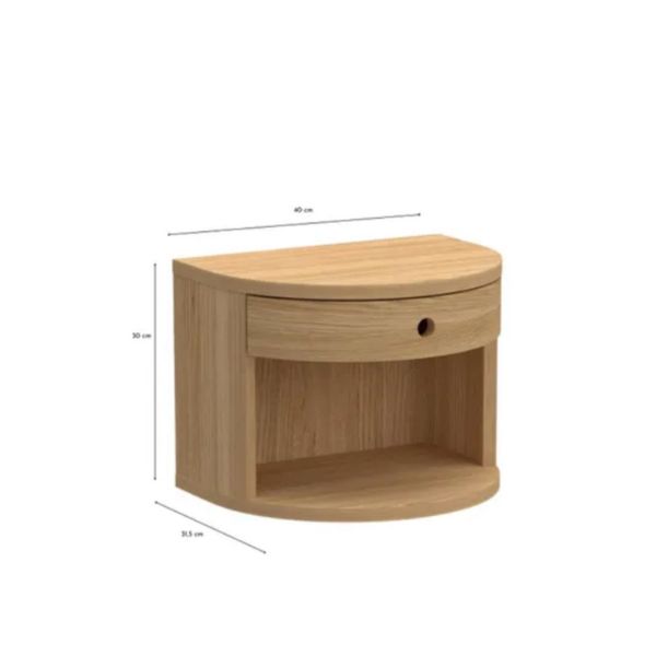 Noptiera suspendata cu 1 sertar si 1 nisa stejar natur Paron