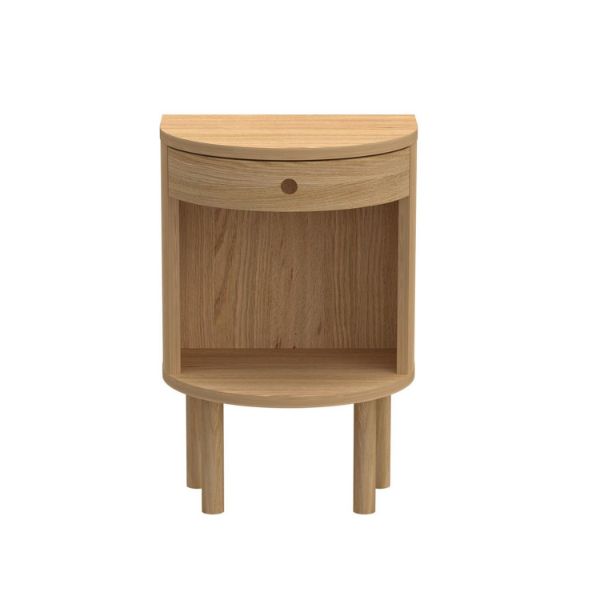 	Noptiera semicerc cu 1 sertar si 1 nisa stejar natur Paron