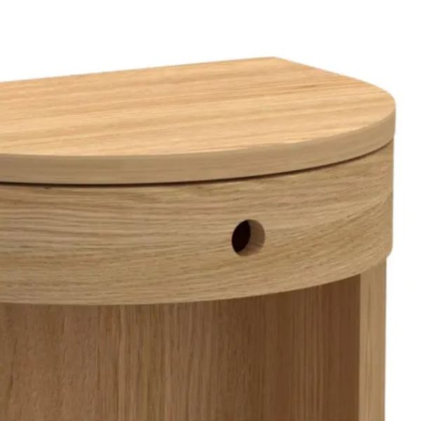 Noptiera semicerc cu 1 sertar si 1 nisa stejar natur Paron