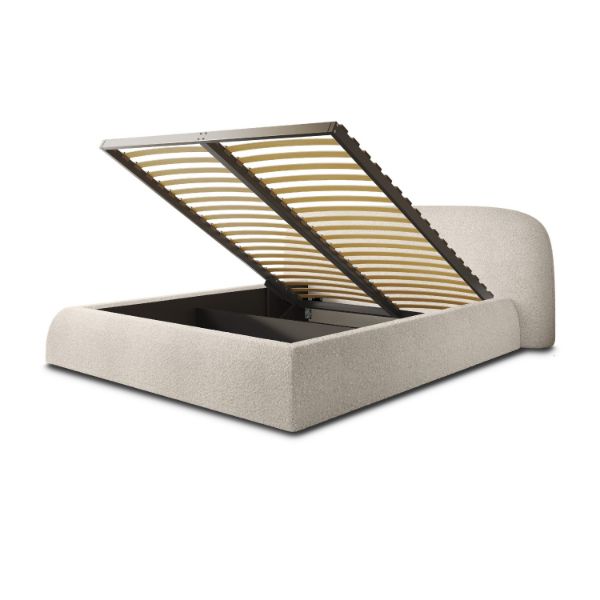 Pat tapita somiera metalica rabatabila 140 x 200 cm bej Atlanta 