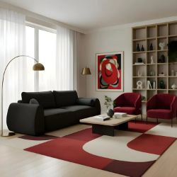 Canapea extensibila 3 locuri negru Borneo