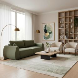 Canapea extensibila 3 locuri verde Borneo