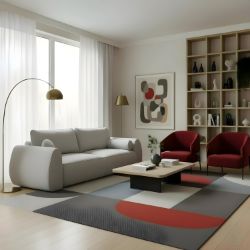 	Canapea extensibila 3 locuri gri deschis Borneo