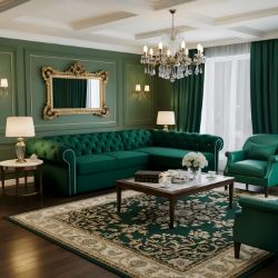 Coltar extensibil dreapta verde inchis Versace