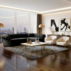 Coltar extensibil dreapta negru Versace