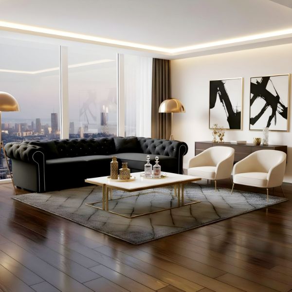 Coltar extensibil dreapta negru Versace