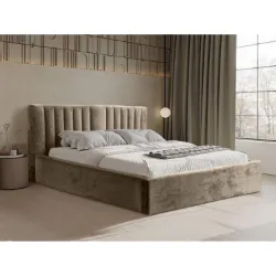 	Pat tapitat 160 x 200 cm bej deschis Vegas VI