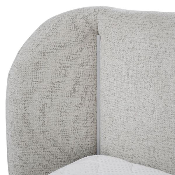 Pat tapitat cu iluminare 160 x 200 cm maro Coco