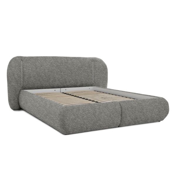 	Pat tapitat iluminare 140 x 200 cm gri inchis Coco