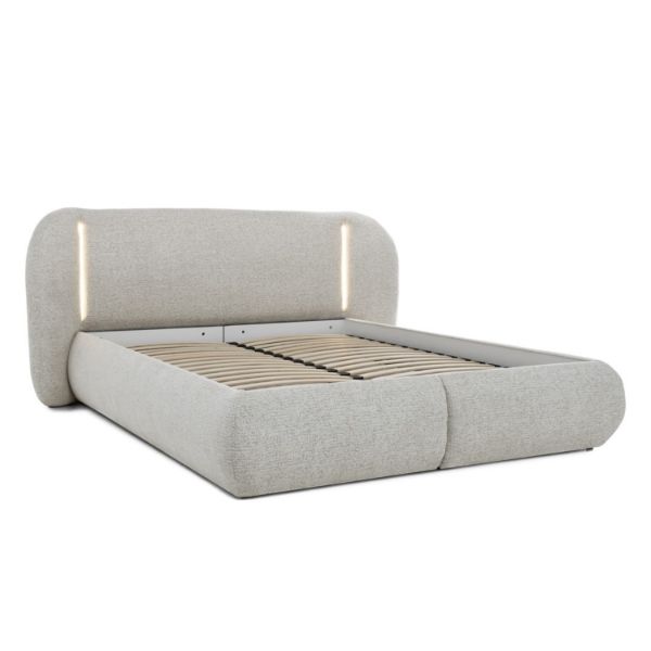 	Pat tapitat cu iluminare 180 x 200 cm crem Coco