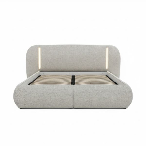 	Pat tapitat cu iluminare 180 x 200 cm crem Coco