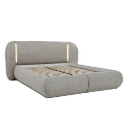 	Pat tapitat cu iluminare 180 x 200 cm bej Coco