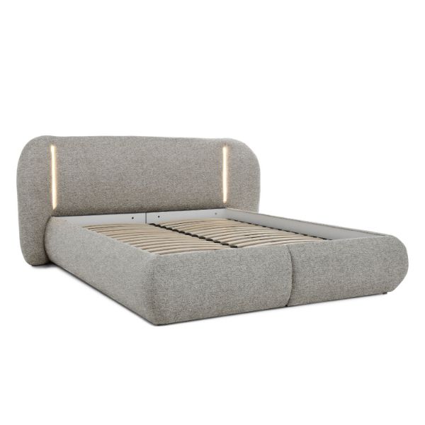 	Pat tapitat cu iluminare 180 x 200 cm bej Coco