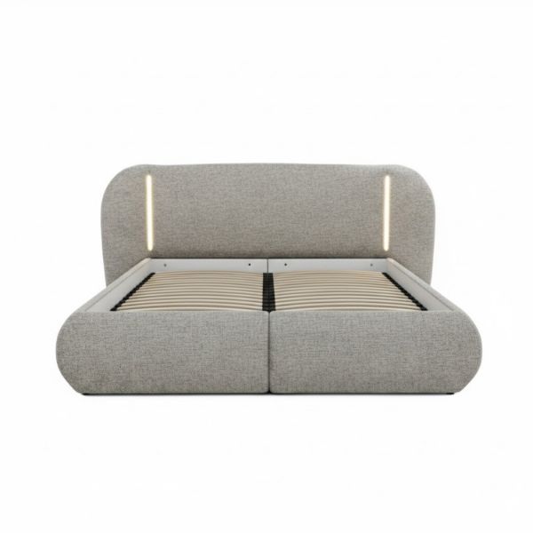 	Pat tapitat cu iluminare 180 x 200 cm bej Coco