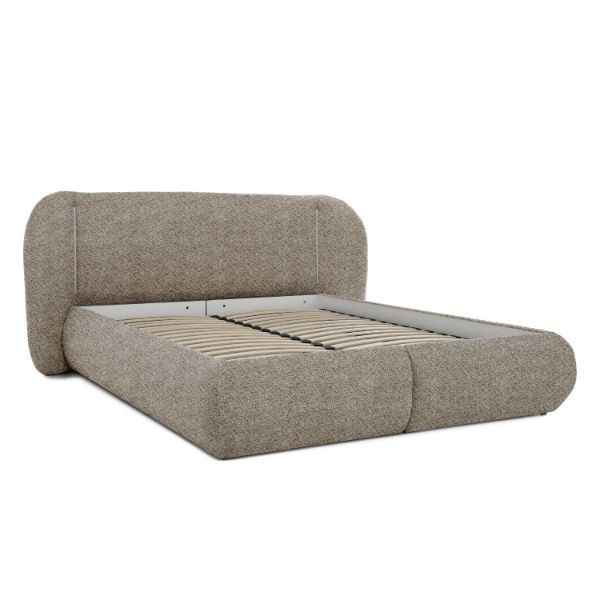 	Pat tapitat cu iluminare 180 x 200 cm maro Coco