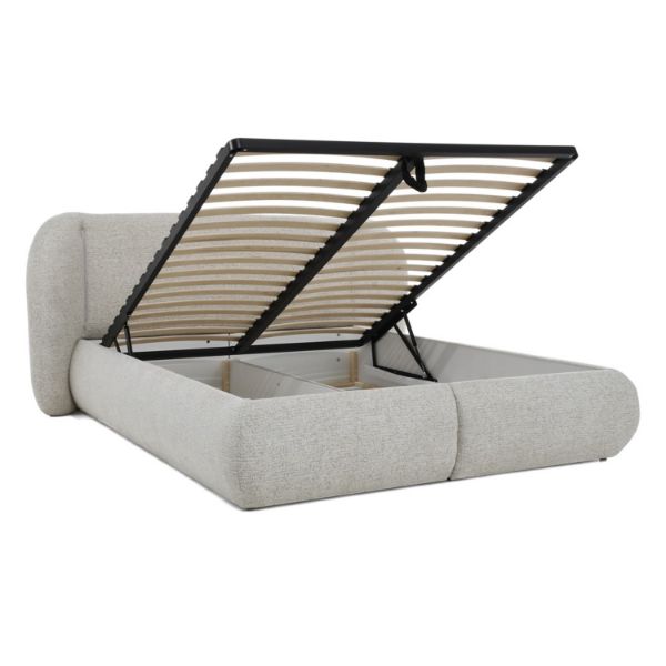 	Pat tapitat cu iluminare 180 x 200 cm maro Coco