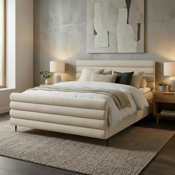 Pat boxspring 160 x 200 cm crem Noel